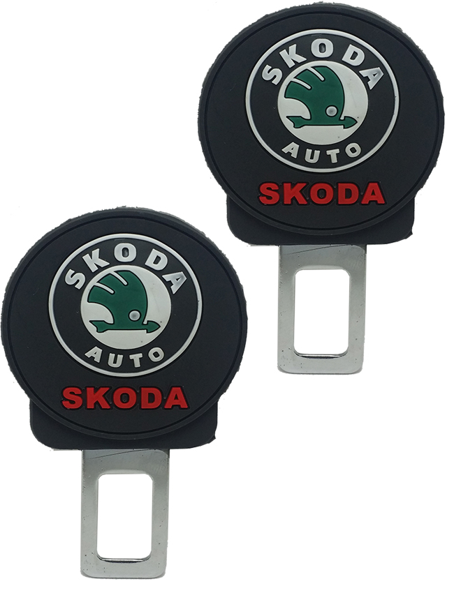 مشبك   على كارت سكاته حزام امان للسيارة سدادة انذار من قطعتين سكودا