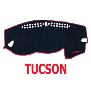 بادة وفرش تابلوة السيارة للحماية من الاتربة واشعة الشمس - اسود خط احمر  - توسان