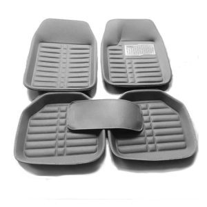 طقم دواسات 3D خمس قطع يونيفرسال مناسبة لمعظم انواع السيارات - لون رمادى