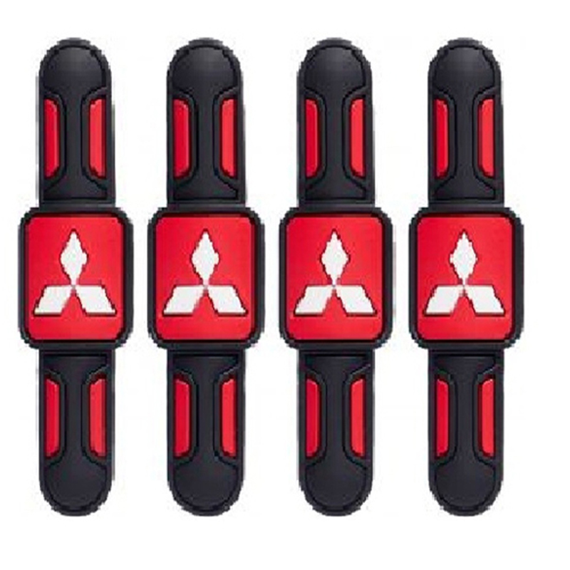 طقم صدادة باب سيارة سيليكون مرن لصق للوقاية وحماية باب السيارة من الخدوش اثناء فتح الباب - 4 قطع -   ميتسوبيشى Mitsubishi