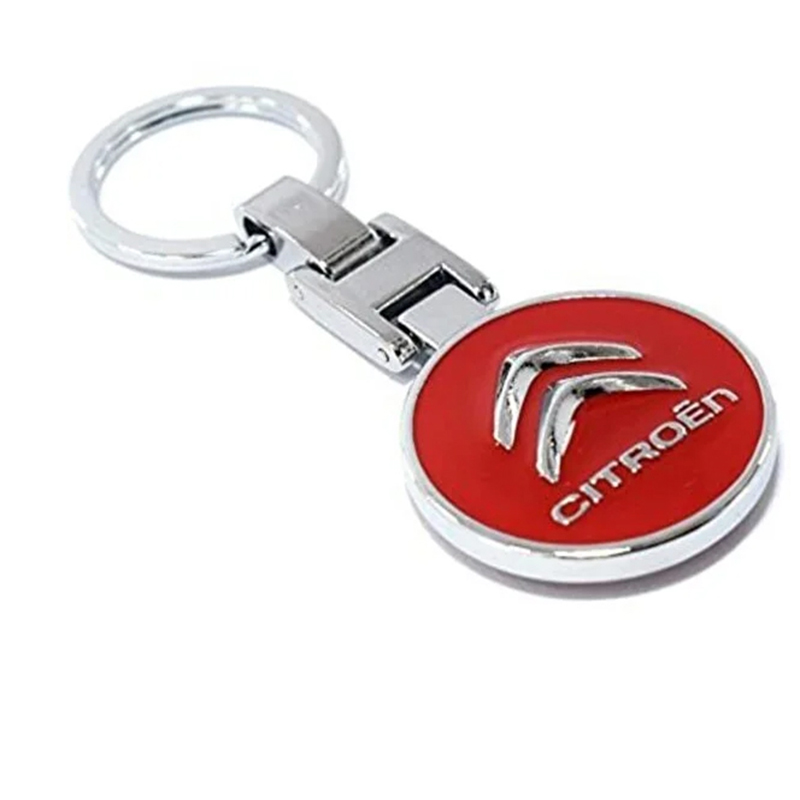 ميدالية مفاتيح مطلية نيكل بشعار-ستروين- على الوجهين