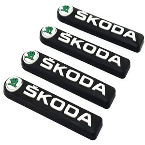 طقم صدادة باب سيارة سيليكون مرن لصق للوقاية وحماية باب السيارة من الخدوش اثناء فتح الباب - 4 قطع  - سكودا Skoda