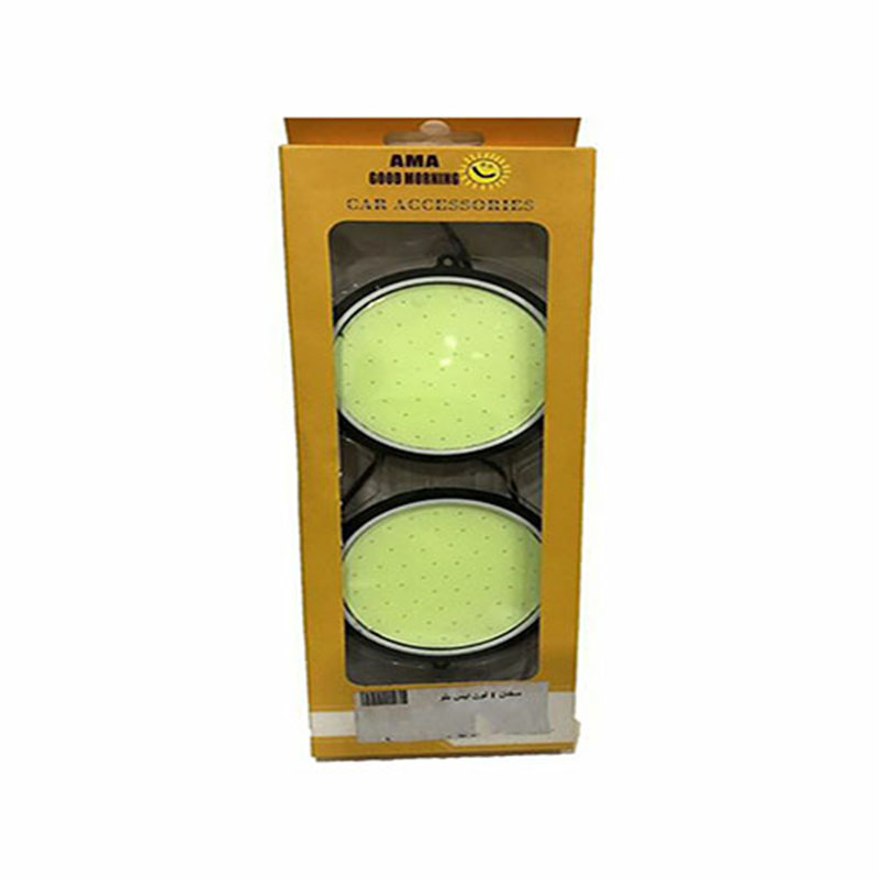 سخان ليد وشبورة مدور 1لون ابيض  2 قطعة