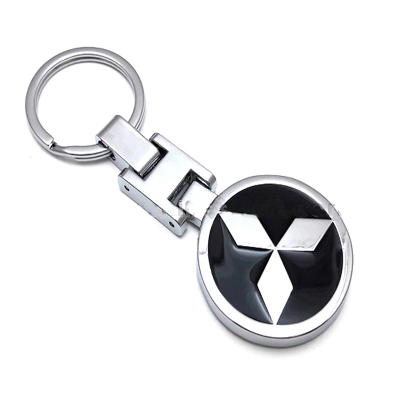 ميدالية مفاتيح مطلية نيكل بشعار-ميتسوبيشي- على الوجهين