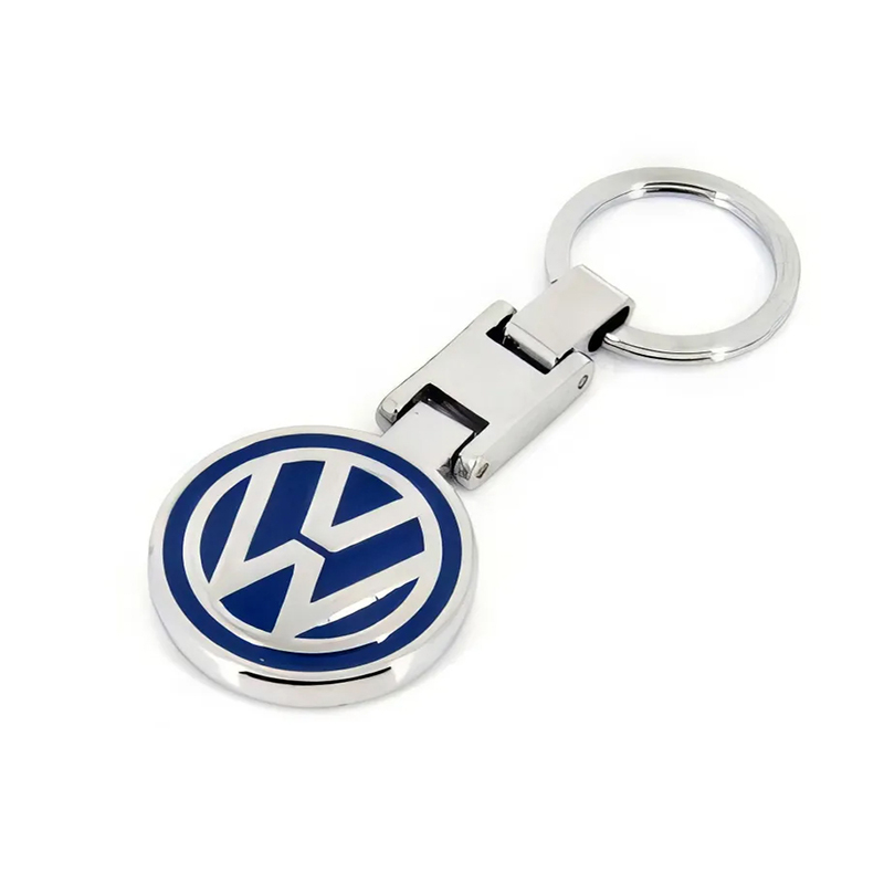 ميدالية مفاتيح مطلية نيكل بشعار-فولكس- على الوجهين
