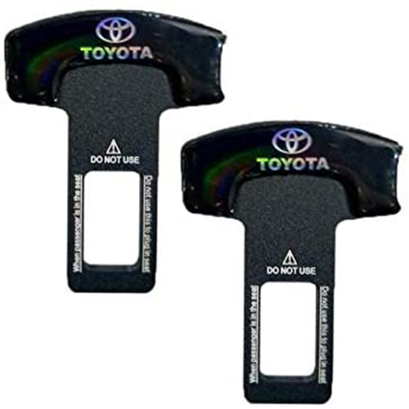 مشبك معدنى سكاته حزام امان للسيارة سدادة انذار من قطعتين-تويوتا