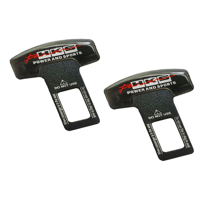 مشبك معدنى سكاته حزام امان للسيارة سدادة انذار من قطعتين -