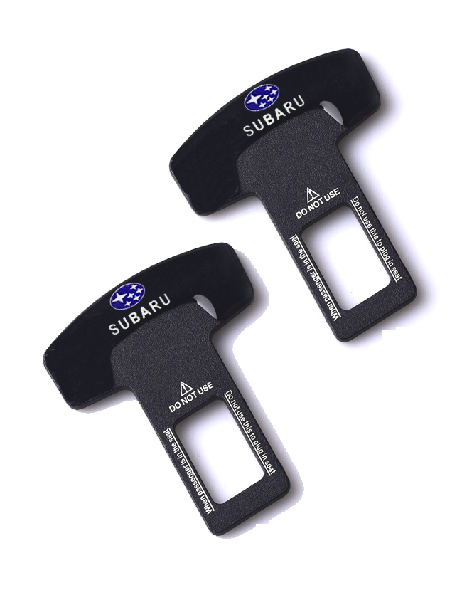 مشبك معدنى سكاته حزام امان للسيارة سدادة انذار من قطعتين -سوبارو