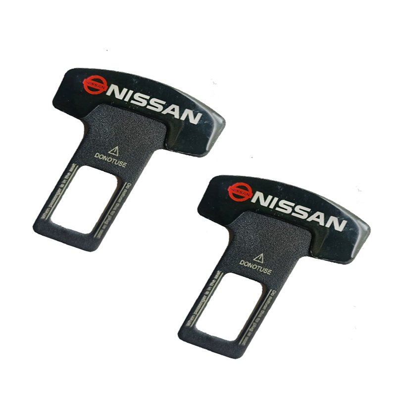 مشبك معدنى سكاته حزام امان للسيارة سدادة انذار من قطعتين -نيسان