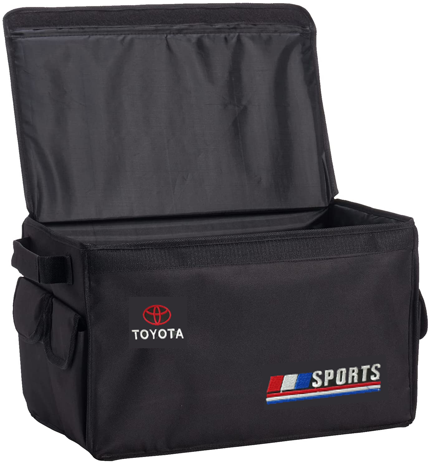 صندوق ومنظم شنطة السيارة قابل للطى بجيوب ومساحات مقسمة عملية لتخزين الاغراض المختلفة تويوتا