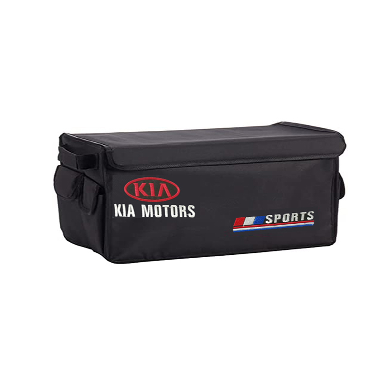 صندوق ومنظم شنطة السيارة قابل للطى بجيوب ومساحات مقسمة عملية لتخزين الاغراض المختلفة كيا