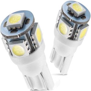 (طقم 2 لمبة) اضاءة ليد 5050, 5 شرائح ليد , مقاس 5050 للسيارة