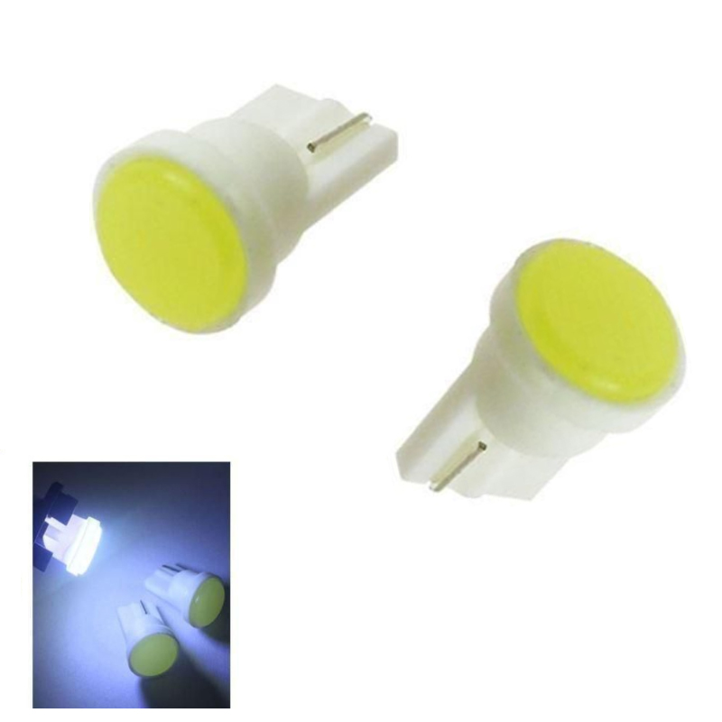 لمبة ليد بدون كعب سيارة - 2 قطعة - لون ابيض