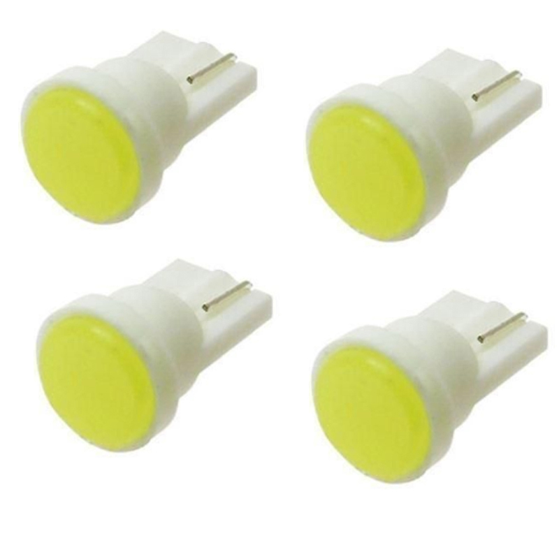 مصابيح LED T10 لداخل السيارة، فائقة السطوع ،رقاقة مصباح سقف للسيارة مطور للقبة والخريطة والباب ولوحة الترخيص ولوحة العدادات ( COB T10 اضاءة ابيض ، 4 قطع )