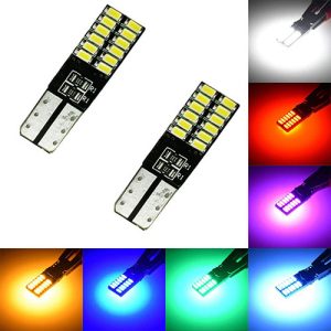 لمبة ليد بدون كعب سيارة - 2 قطعة - لون ابيض