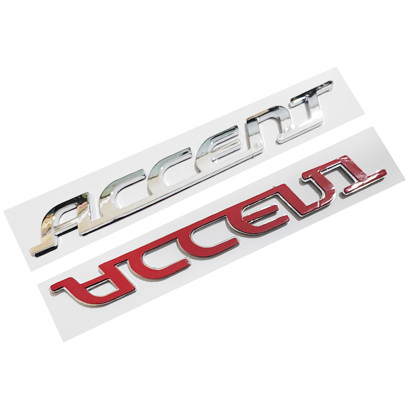 ملصق سيارة خلفي ثلاثي الابعاد بطول 6.5 بوصة عرض 5/8 بوصة بتصميم شعار اكسنت