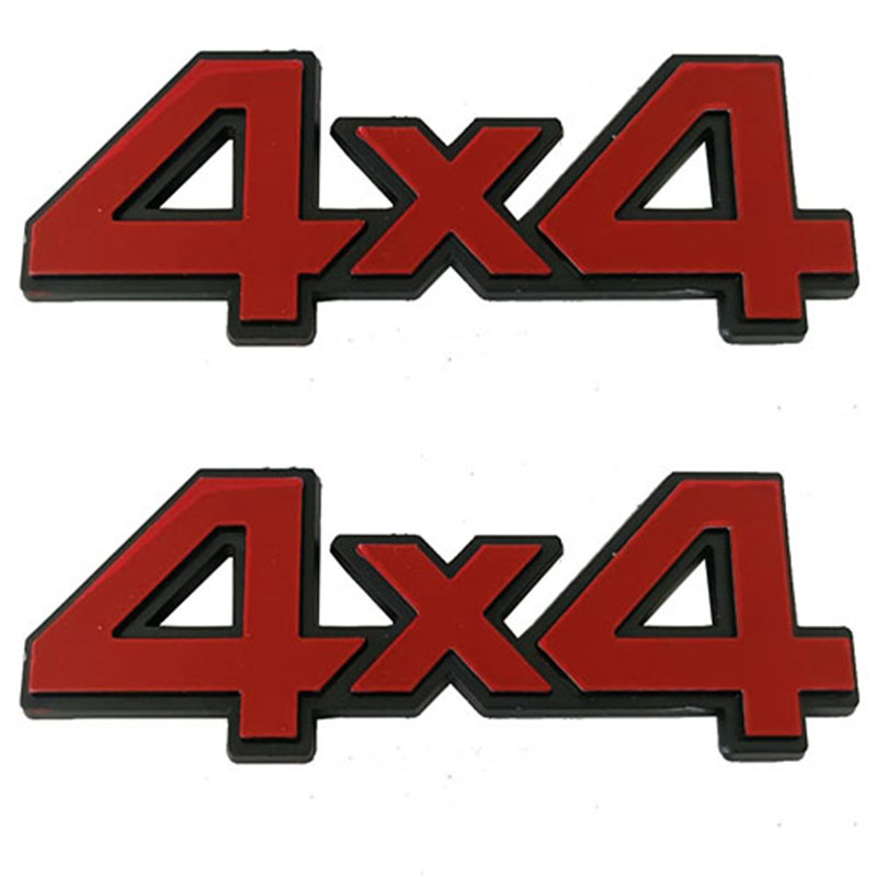 ملصق سيارة ثلاثى الابعاد - 2 قطعة - 4x4 - طول الواحدة 10 سم عرض 3 سم