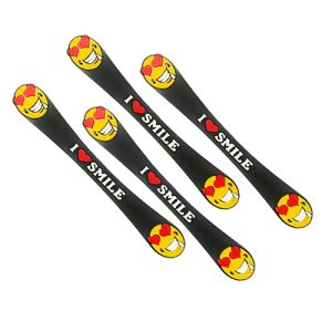 طقم صدادة باب سيارة سيليكون مرن لصق للوقاية وحماية باب السيارة من الخدوش اثناء فتح الباب - 4 قطع  - سمايل