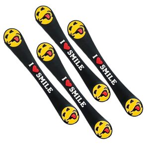 طقم صدادة باب سيارة سيليكون مرن لصق للوقاية وحماية باب السيارة من الخدوش اثناء فتح الباب - 4 قطع  - سمايل