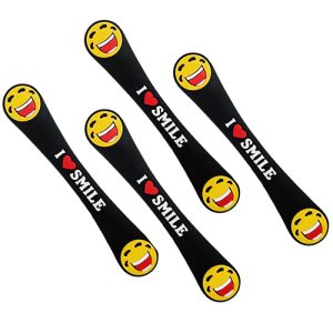 طقم صدادة باب سيارة سيليكون مرن لصق للوقاية وحماية باب السيارة من الخدوش اثناء فتح الباب - 4 قطع  - سمايل