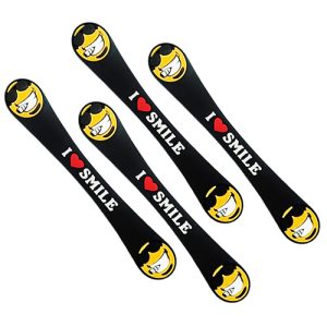 طقم صدادة باب سيارة سيليكون مرن لصق للوقاية وحماية باب السيارة من الخدوش اثناء فتح الباب - 4 قطع  - سمايل