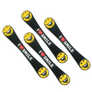 طقم صدادة باب سيارة سيليكون مرن لصق للوقاية وحماية باب السيارة من الخدوش اثناء فتح الباب - 4 قطع  - سمايل