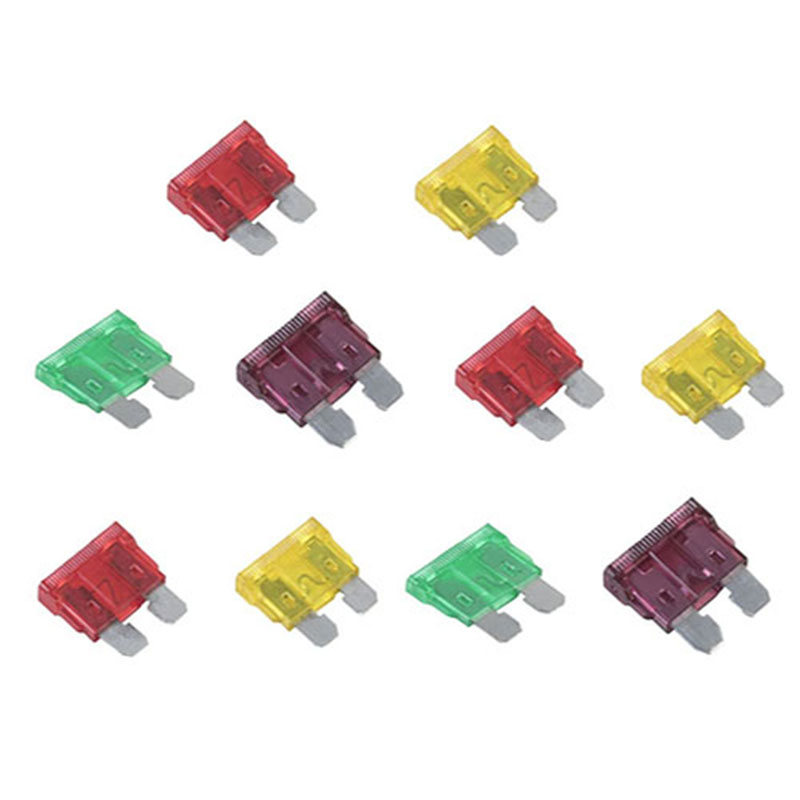 فيوز سيارة - 20 امبير - 10 قطع - الوان متنوعة