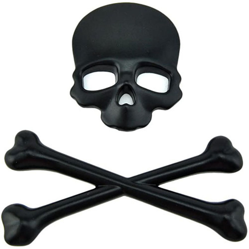 ملصق سيارة ثلاثى الابعاد جمجمة اسود