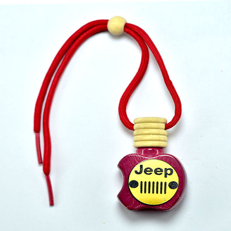 فواحة ومعطر سيارة تعبأ بالعطر المفضل لديك -متوافقة مع    جيب Jeep- احمر - مع هدية 3 علب معطرات ورد وفل وياسمين