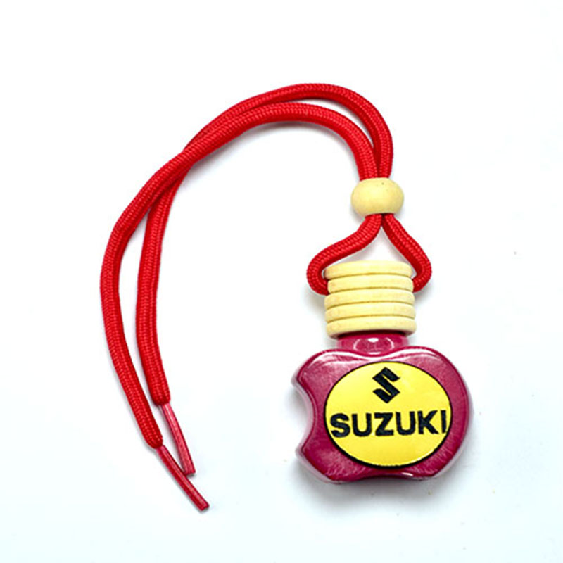 فواحة ومعطر سيارة تعبأ بالعطر المفضل لديك -متوافقة مع  سوزوكى Suzuki-احمر - مع هدية 3 علب معطرات ورد وفل وياسمين