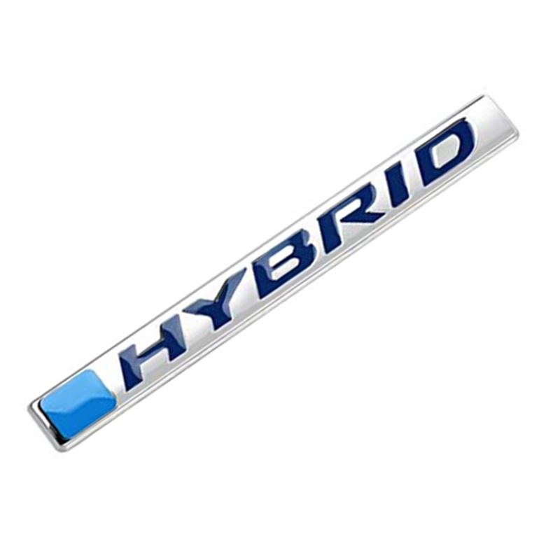 ياس ايلاند - ملصقات السيارات - اكسسوارات السيارات ثلاثية الابعاد من المعدن الهجين ملصقات شارة سيارة لشعار هايبرد راف 4 ريز اوتو ستايلز (فضي)