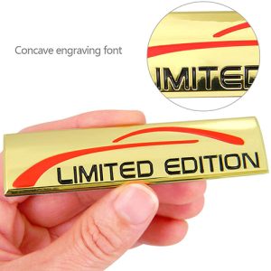 ملصق جانبي من الكروم 3D المعدني ثلاثي الأبعاد مطبوع عليه شعار فرقة فيندر شعار جذع شارة رياضية - قطعة واحدة لون ذهبى