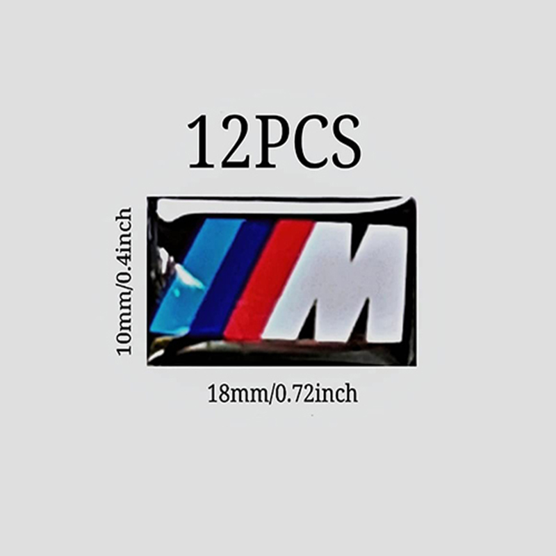 ملصق ذاتي لاصق عليه شارة سيارة مقبب ثلاثية الأبعاد متوافق مع سلسلة بي إم إم الرياضية (0.75 بوصة × 0.33 بوصة) - 10 قطع