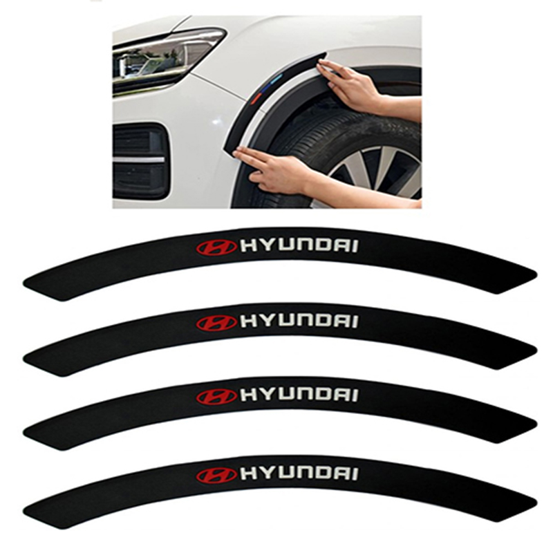 داير صدادة رفرف سيارة سيليكون مرن شكل جمالى وحماية لرفرف السيارة - 4 قطع - هيونداى Hyundai