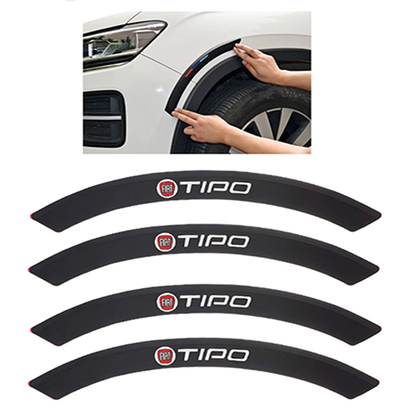 داير صدادة رفرف سيارة سيليكون مرن شكل جمالى وحماية لرفرف السيارة - 4 قطع  -  فيات Fiat