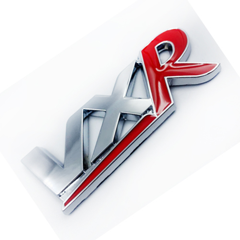 ستيكر لاصق ثلاثي الابعاد بعبارة "VXR" للصق شعار على الجزء الخلفي لسيارة بتاثير مطلي بالكروم من سي اند ايه، لون كروم واحمر