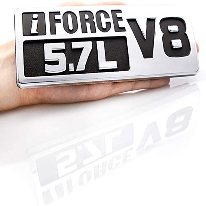 CARRUN 1 قطعة 3D I-Force V8 5.7L شعار رفرف الشارات (أسود)