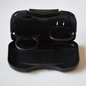 حامل مشروبات خلفي قابل للطي لمقعد السيارة  حامل اكواب زجاجة طاولة طعام قابلة للطي للسفر (لون اسود )