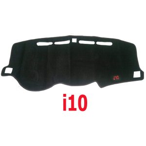 بادة وفرش تابلوة السيارة للحماية من الاتربة واشعة الشمس - اسود خط اسود -  هيونداى i10