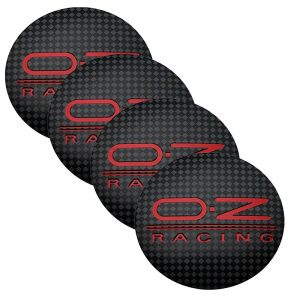 طقم ملصق جنط غطاء محور اطارات السيارة 3D قابل للصق - 4 قطع - مناسب ل OZ