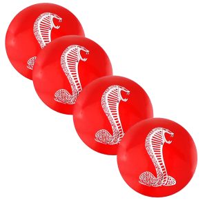 طقم ملصق جنط غطاء محور اطارات السيارة 3D قابل للصق - 4 قطع - مناسب ل كوبرا