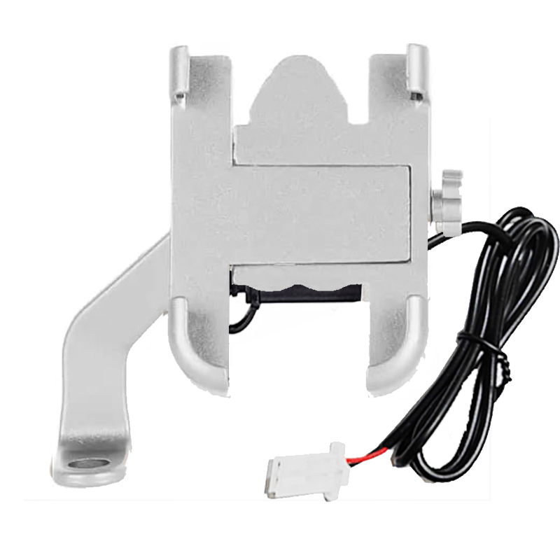 حامل موتوسيكل بالشاحن فضى