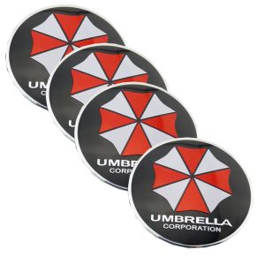 طقم ملصق جنط غطاء محور اطارات السيارة 3D قابل للصق - 4 قطع - مناسب ل امبيريال