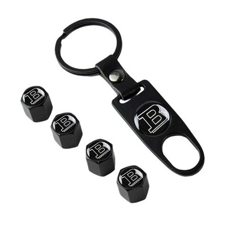 طقم غطاء بلف اطارات السيارة مع ميدالية مفتاح بلف بشعار متوافقة مع B