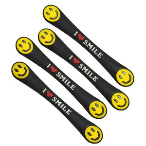 طقم صدادة باب سيارة سيليكون مرن لصق للوقاية وحماية باب السيارة من الخدوش اثناء فتح الباب - 4 قطع  - سمايل