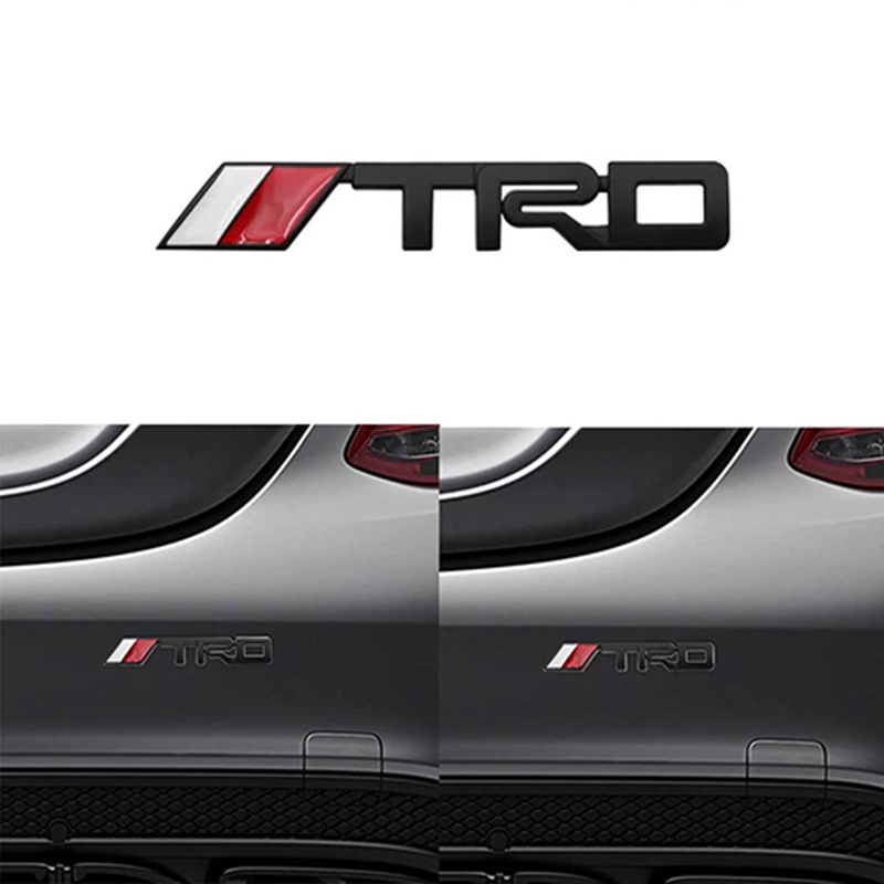 ملصق 3D معدن للسيارة TRD - قطعة واحدة - مقاس 14سم فى 2 سم