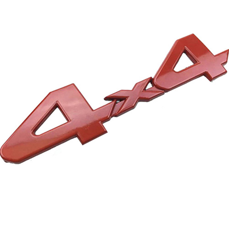 ملصق 3D معدن للسيارة 4x4 - قطعة واحدة - مقاس 15سم فى 4 سم