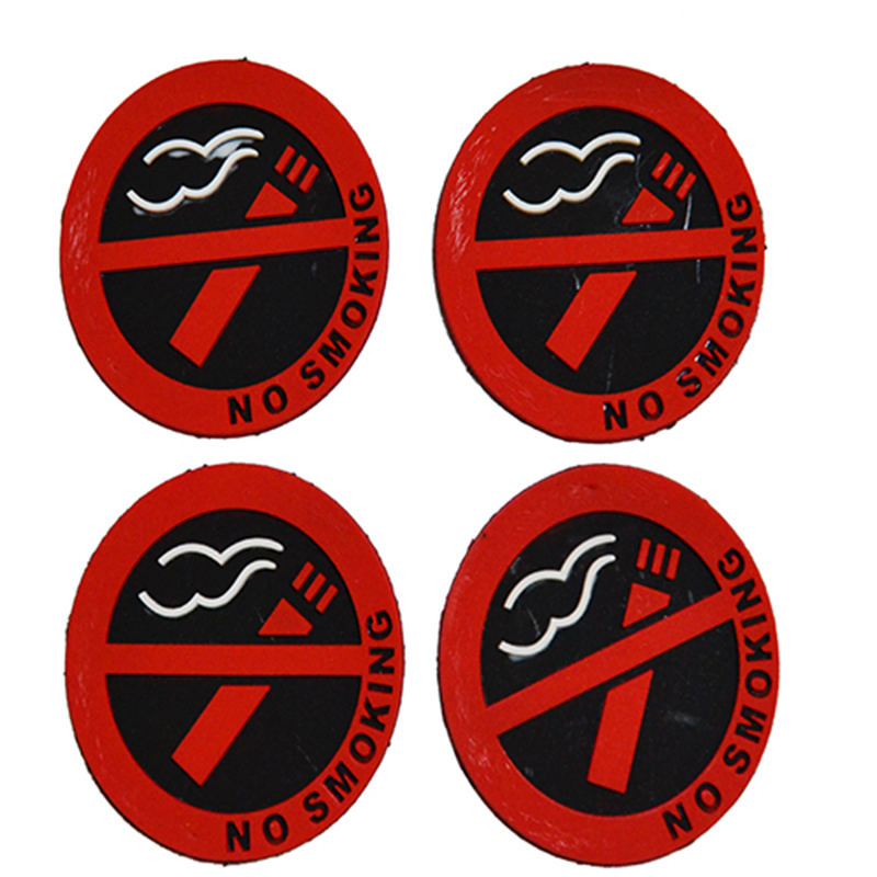 ملصق ممنوع التدخين 4 قطع سيليكون قابلة للصق