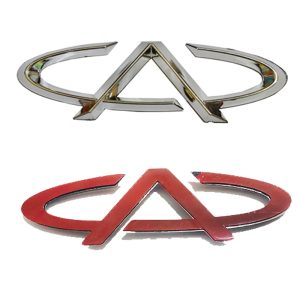 ملصق ستيكر علامة شعار سيارة ثلاثى الابعاد بديل اساسى لشارة السيارة ( علامة متوافقة مع شير؟؟ى ، مقاس 13* 3.5 سم ، كود : 4345)