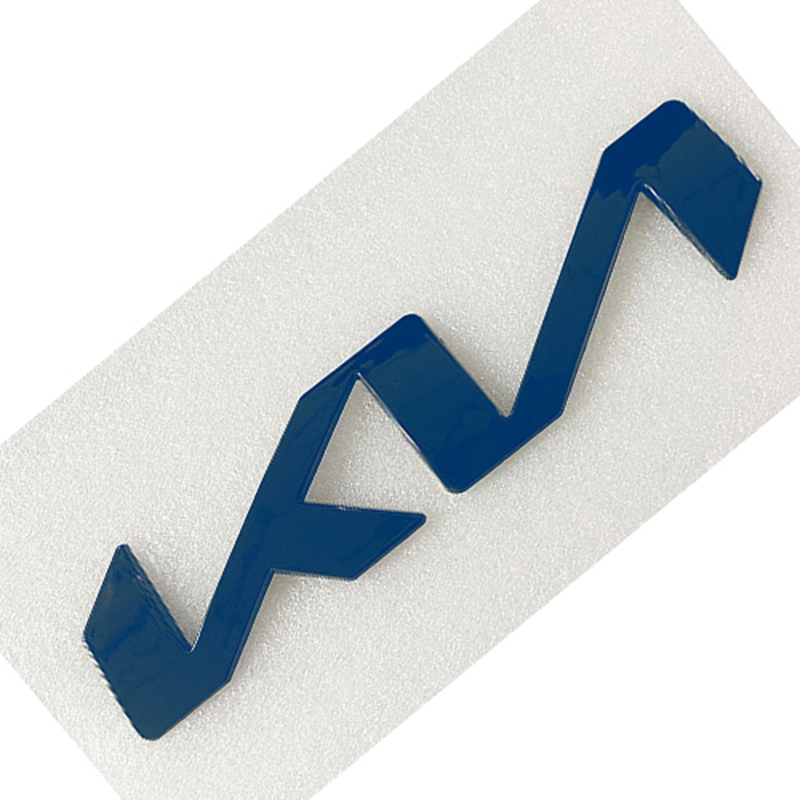 ملصق ثلاثى الابعاد 3D بارز كلمة شعار كيا الجديدة - لون ازرق - مقاس 16 فى 3.5 سم